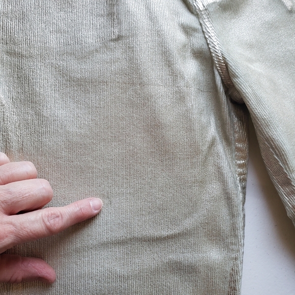 J Brand NWT Maria High Rise Skinny Jeans Women 26 Metallic Light Gold Maximalist - Picture 14 of 15